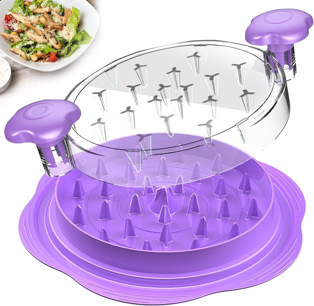 Set of two ergonomic meat shredders for poultry and pork, essential cooking tool.