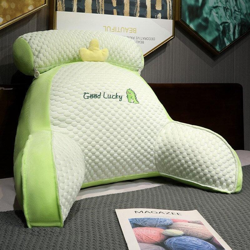 Unisex memory foam back cushion providing ergonomic lumbar support, posture correction & pain relief.