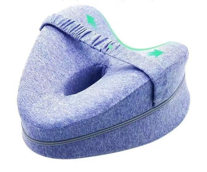 Ergonomic memory foam leg cushion for sciatica & back pain relief. Hip, knee & joint support for better sleep.