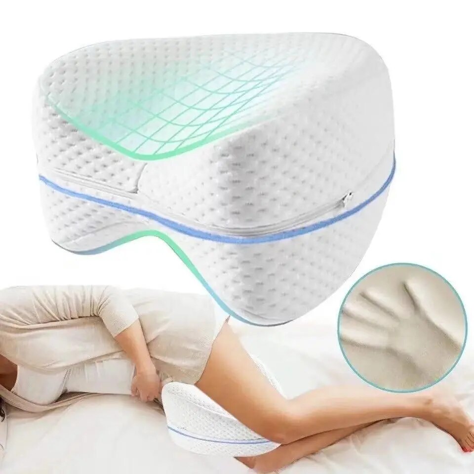 Comfort leg cushion offering sciatica & back pain relief. Ergonomic design for hip, knee, and joint support.