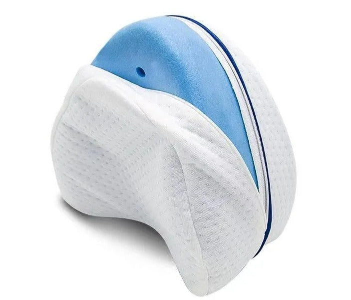 Memory foam leg support cushion. Sleep aid for back pain relief & spinal alignment. Ideal for hip & knee comfort.
