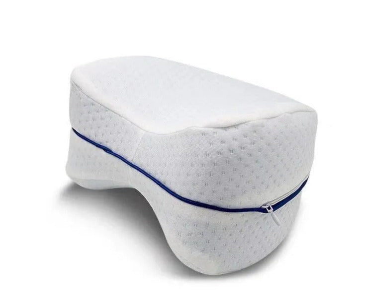 Ergonomic leg pillow for ultimate comfort. Provides hip, knee & joint support, aiding in back pain relief & sleep.