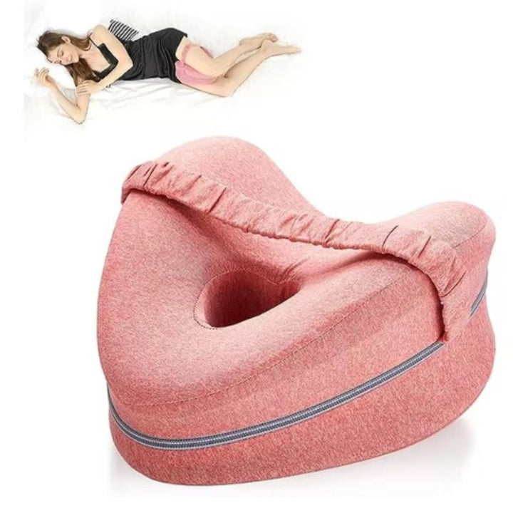 High-density memory foam leg cushion. Ergonomic pillow provides joint & hip support for back pain relief.