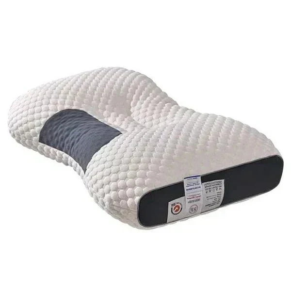 Ergonomic neck support pillow for restful sleep, offering neck pain relief and comfort.