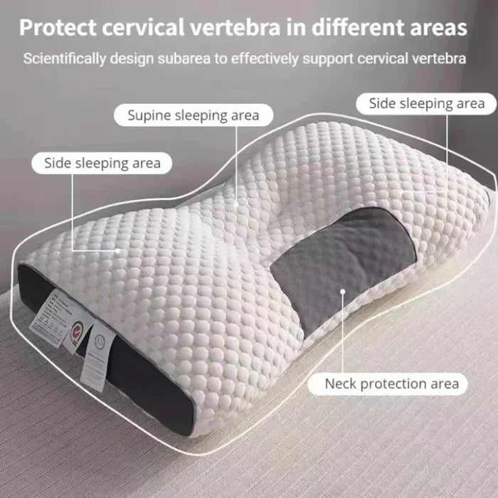Breathable soy fiber orthopedic pillow, providing ergonomic neck and back pain support.