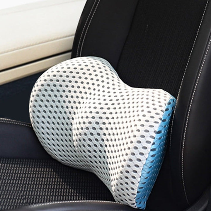 Ergonomic orthopedic lumbar support cushion for office chairs, car seats. Relieves back pain & corrects posture.