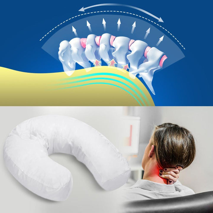 Advanced orthopedic pillow for deep sleep, provides firm yet comfortable support for neck & back pain.