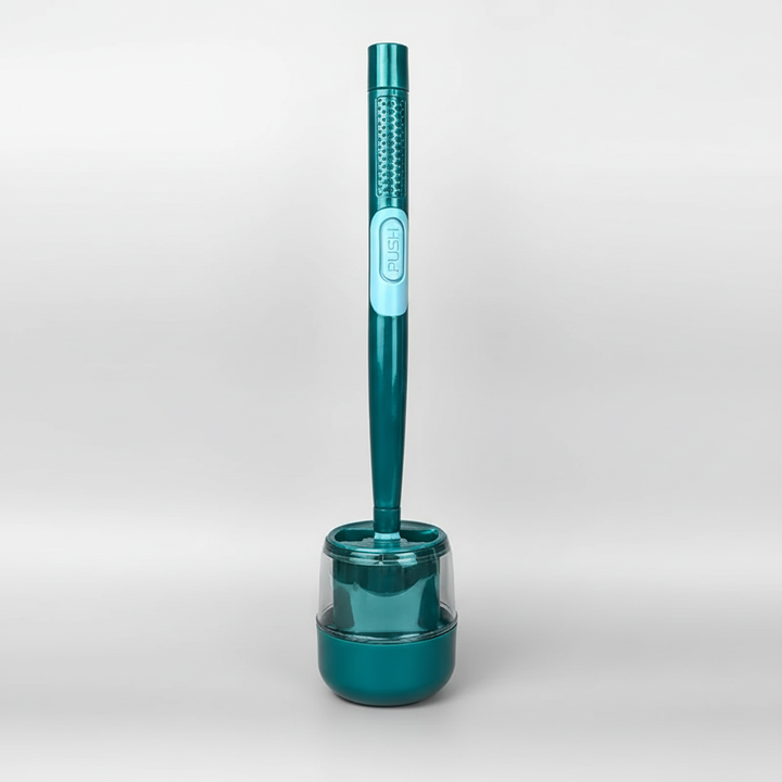 Modern quick-dry toilet brush and holder, essential for bathroom hygiene