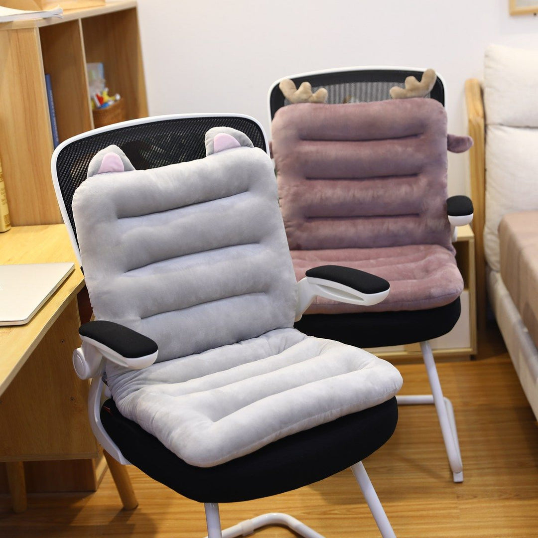 Memory foam ergonomic seat cushion for sciatica & back pain. Plush support for long sitting comfort.