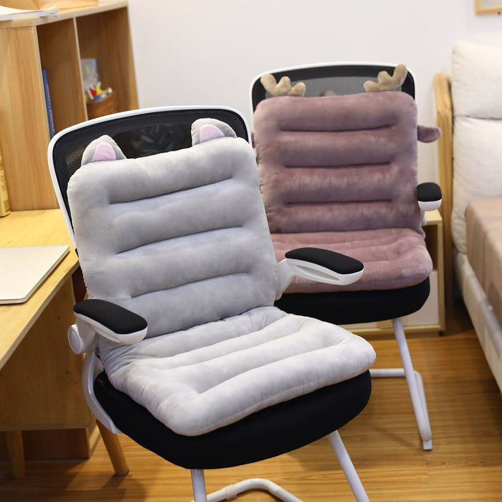 Memory foam ergonomic seat cushion for sciatica & back pain. Plush support for long sitting comfort.