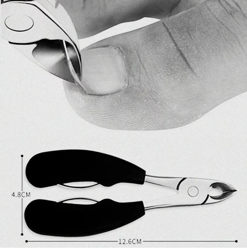 Sharp heavy-duty toenail clipper with splashguard for hygienic nail care. Perfect grooming tool for thick nails.