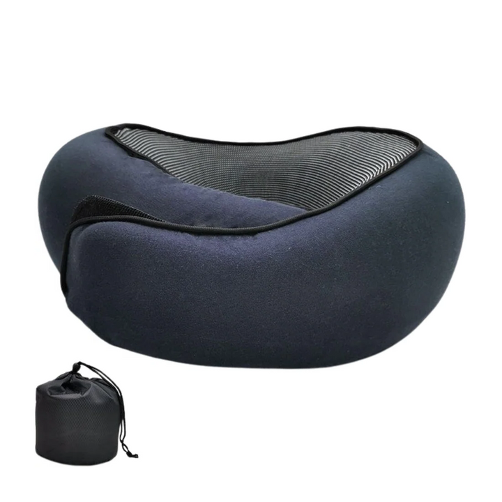 Soft, comfortable neck support pillow for long flights & road trips, ensuring restful journeys.