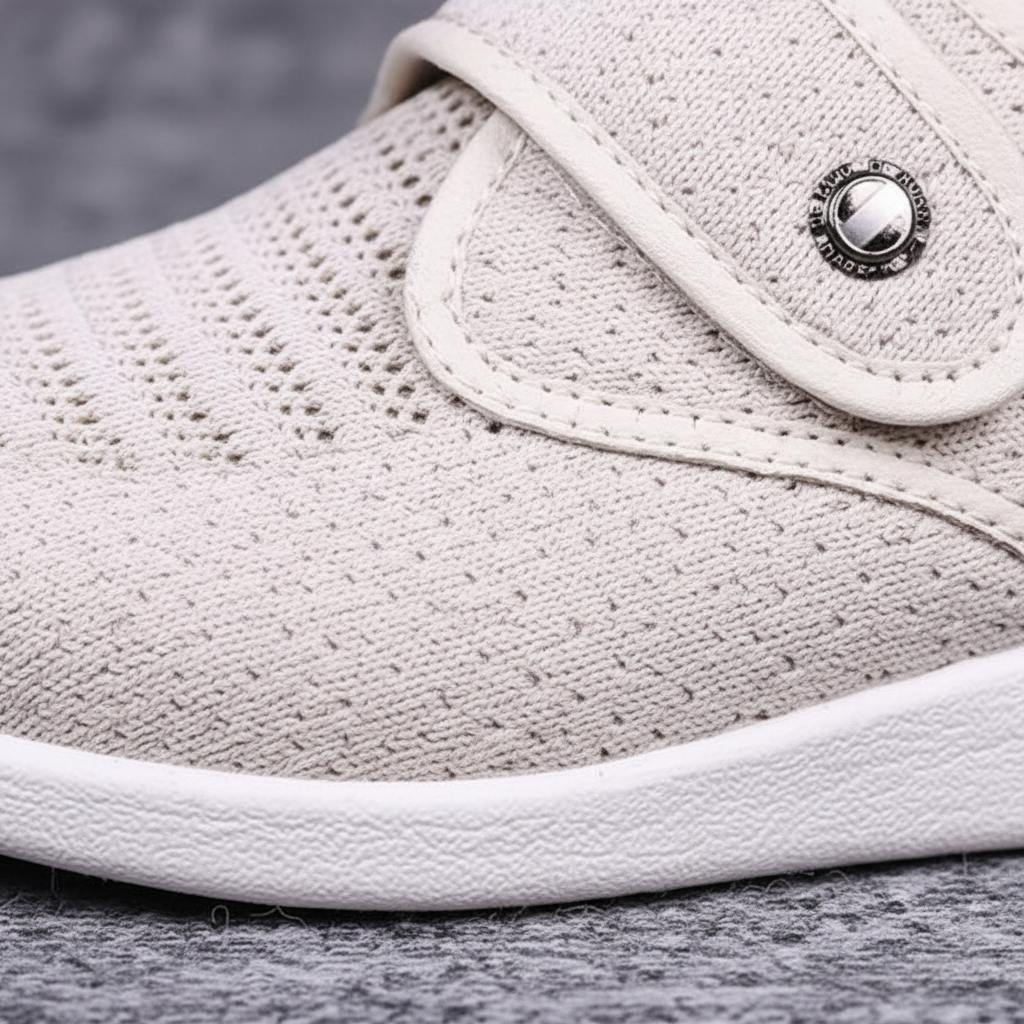 Close-up of Esmeralda women's shoes showing the breathable leather upper and cushioned footbed.