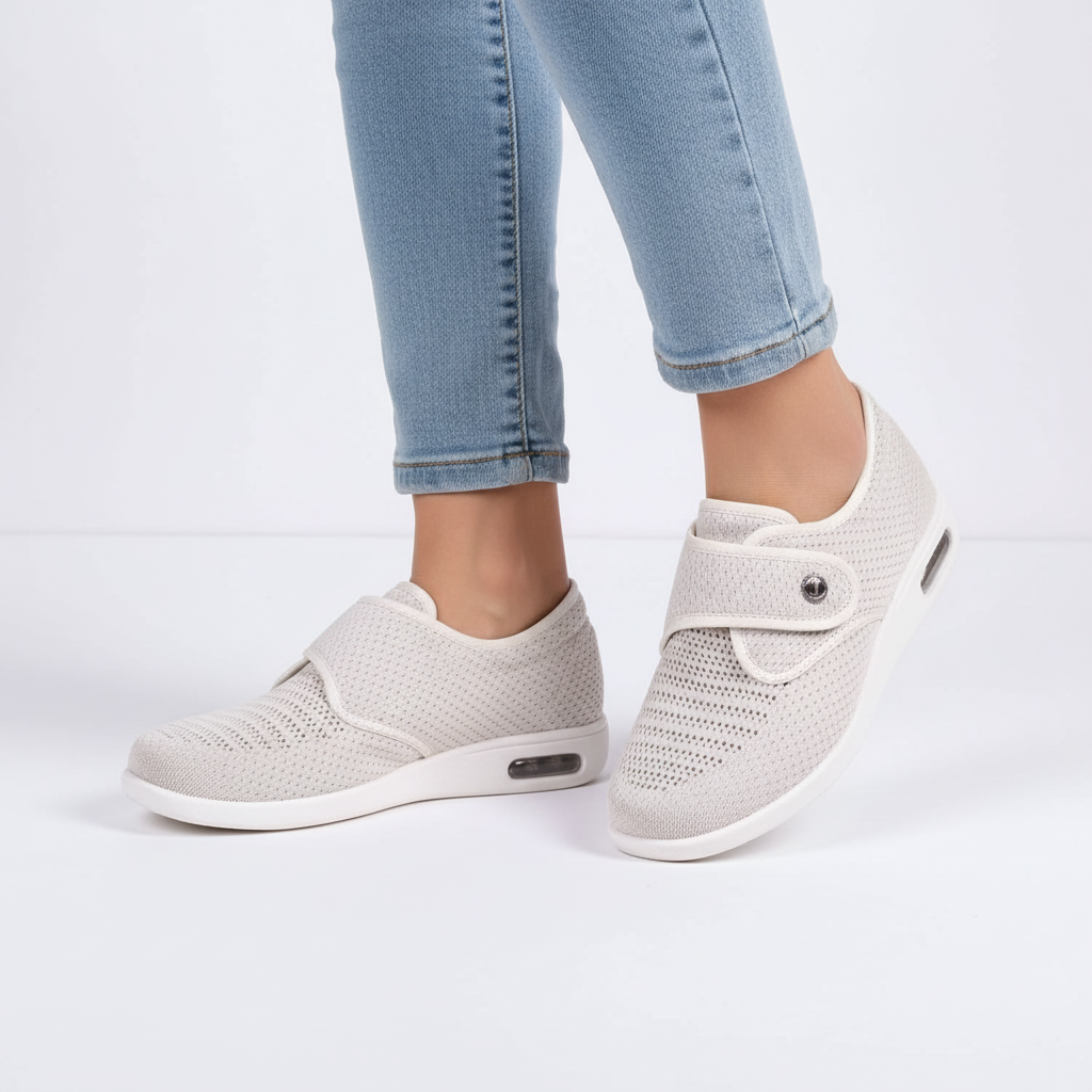 Casual Esmeralda women's leather shoes in a neutral color, perfect for everyday wear and comfort.