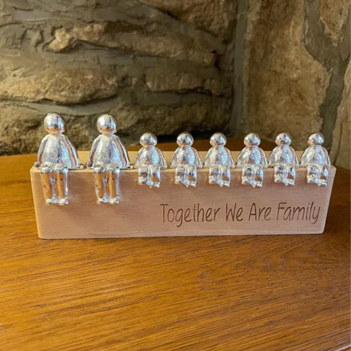 Eternal Family Bond Sculpture, a timeless resin statue for home decor.