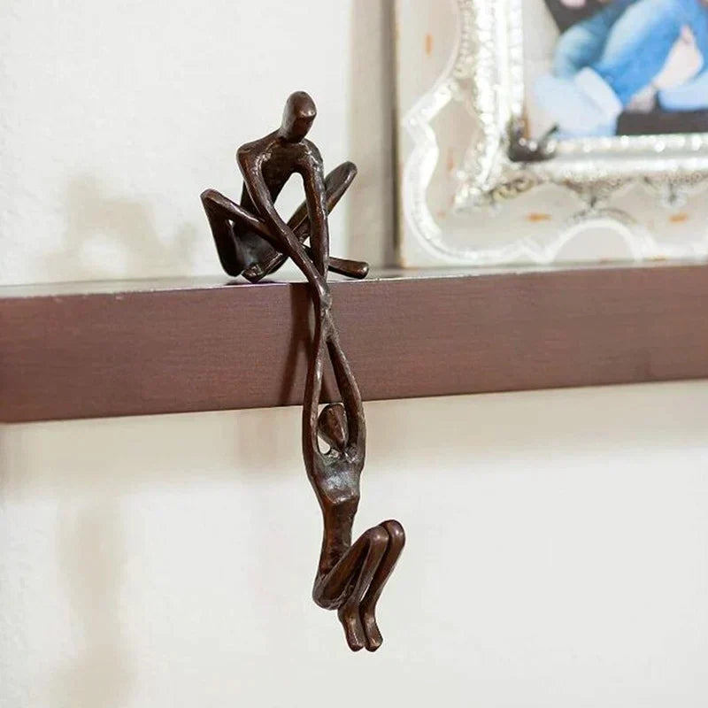 Elegant 'Eternal Unity' resin sculpture, a modern art piece & symbolic gift idea for home decor & tabletops.