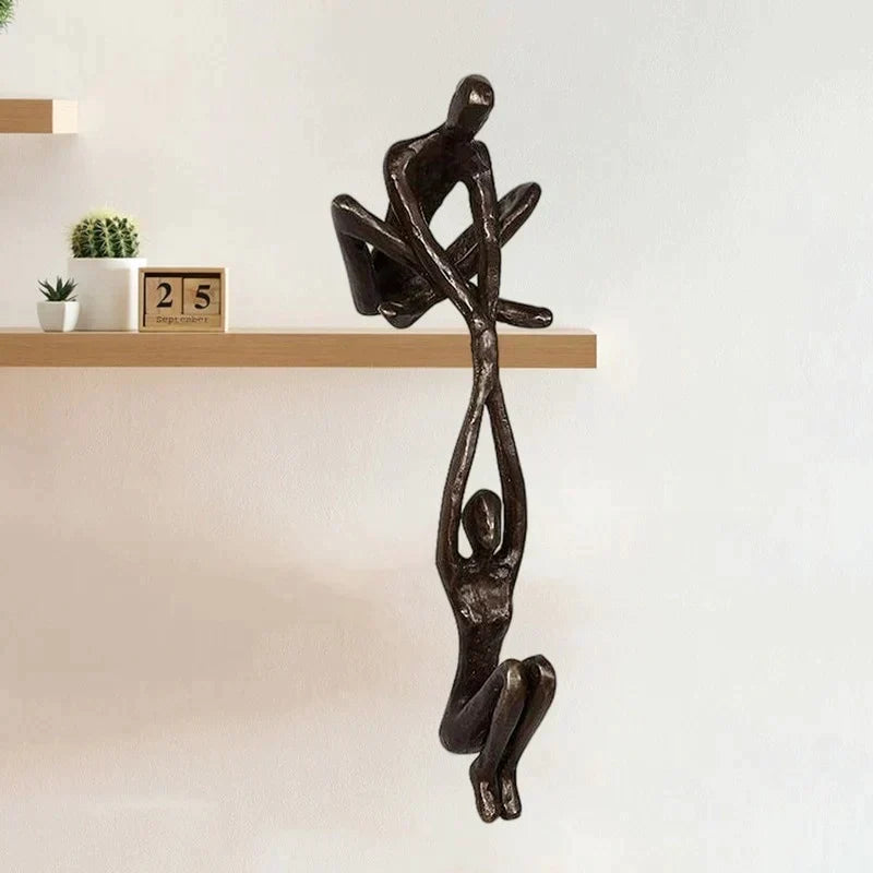 Love & strength embodied in the 'Eternal Unity' resin sculpture. A symbolic modern art piece for home decor.