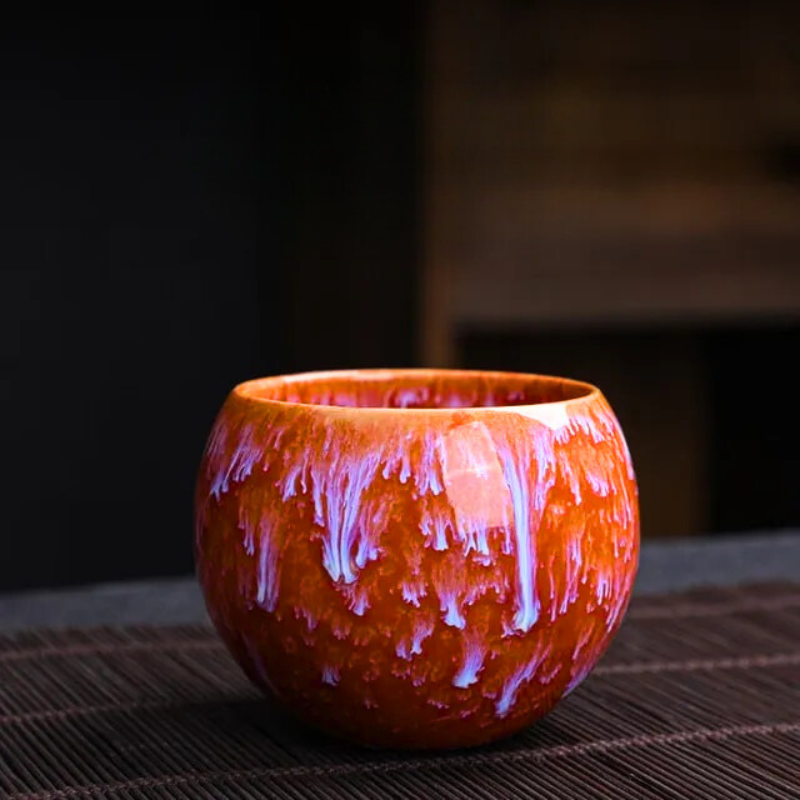 Stunning Dragon Eggs porcelain teacup set, a unique gift for tea lovers & home decor enthusiasts. High quality.