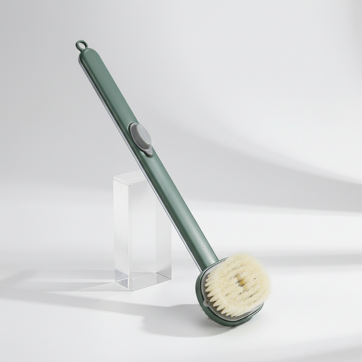 Elegant home decor: a wooden bathtub caddy holding bath bombs and a loofah for a spa-like bath.