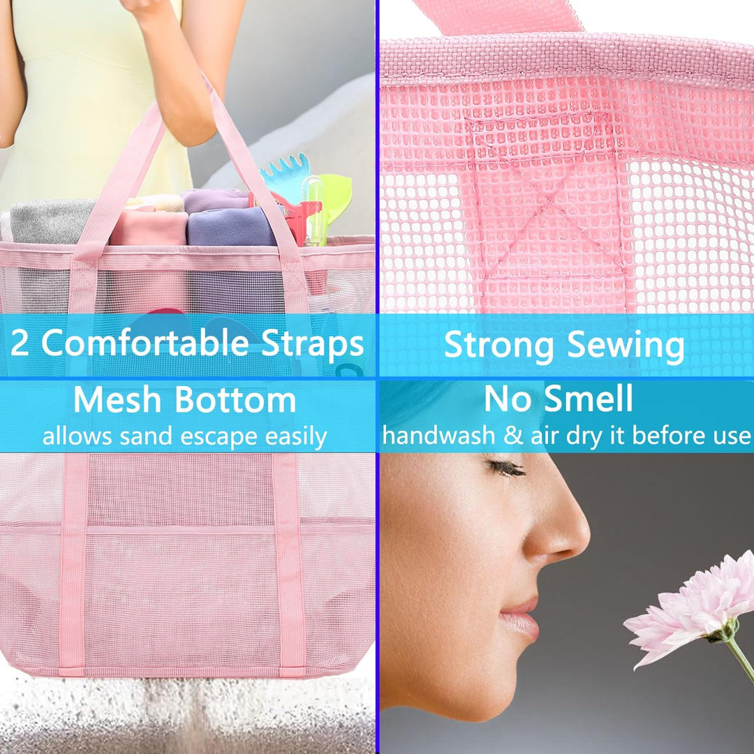 ClearWave jumbo mesh beach tote bag, great for storing bulky items
