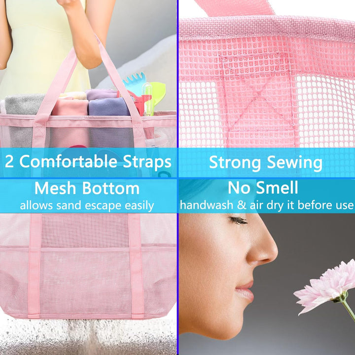 ClearWave jumbo mesh beach tote bag, great for storing bulky items