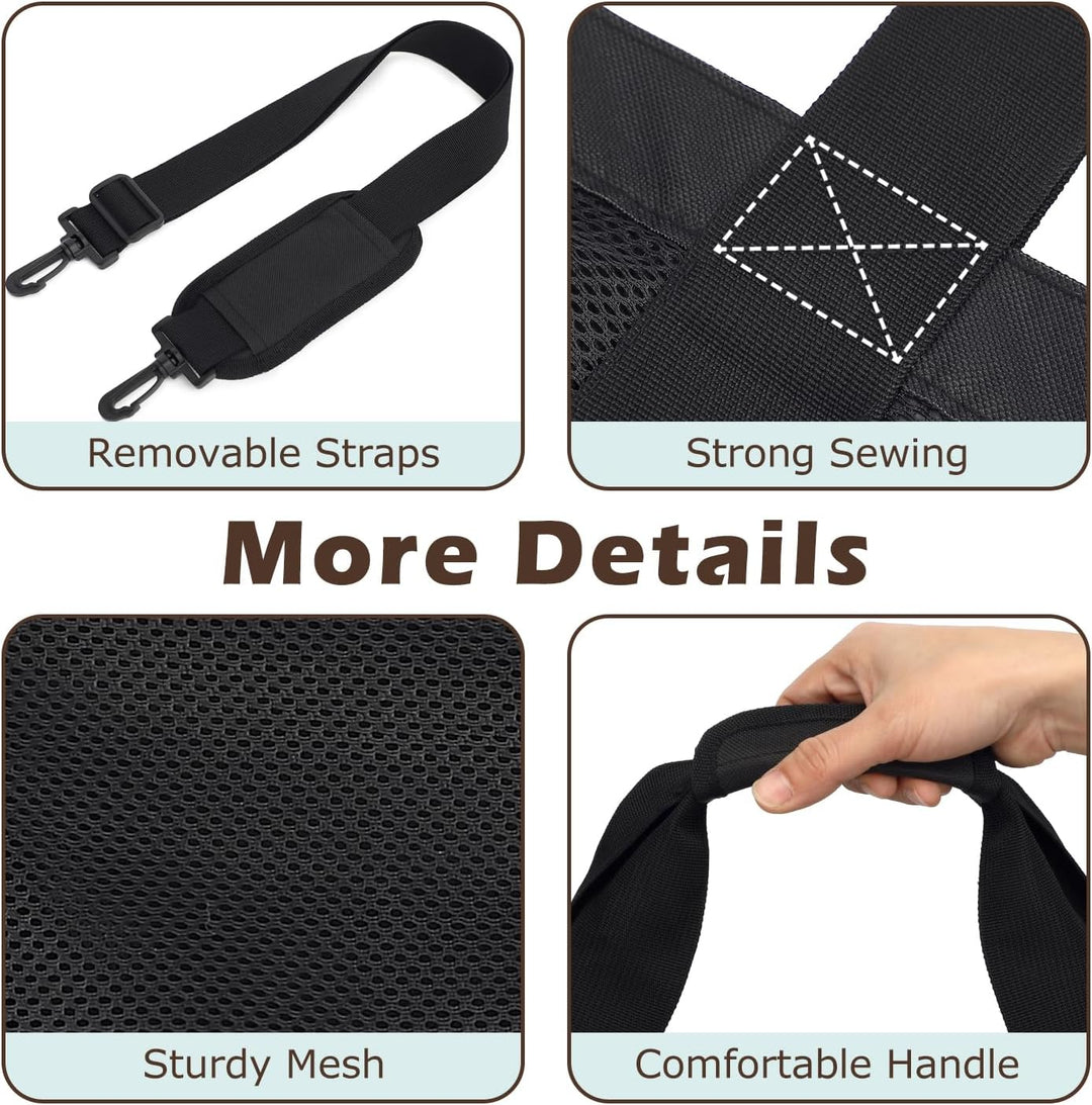 Large clear mesh beach bag with a unique clear design, easy to spot contents