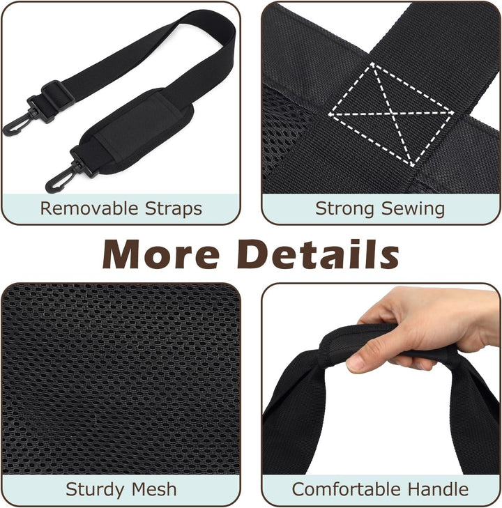 Large clear mesh beach bag with a unique clear design, easy to spot contents