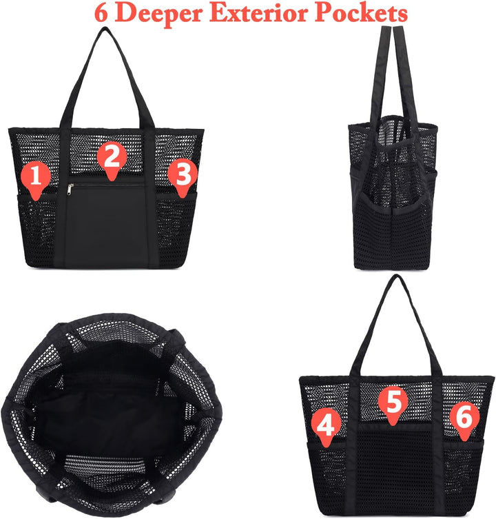 ClearWave extra large mesh tote, featuring breathable mesh construction