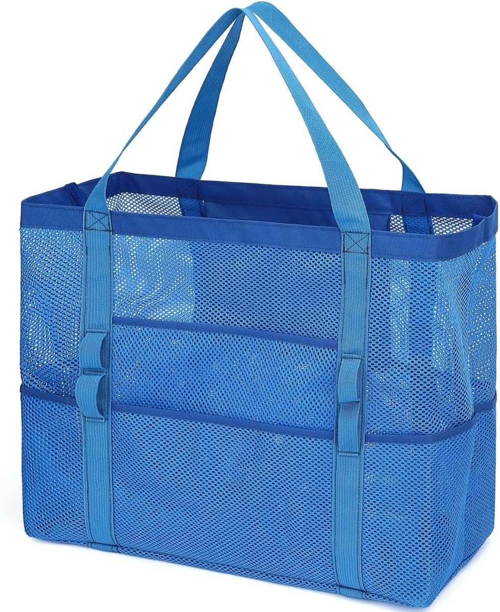 Unisex clear mesh beach bag for all your summer adventures, versatile design