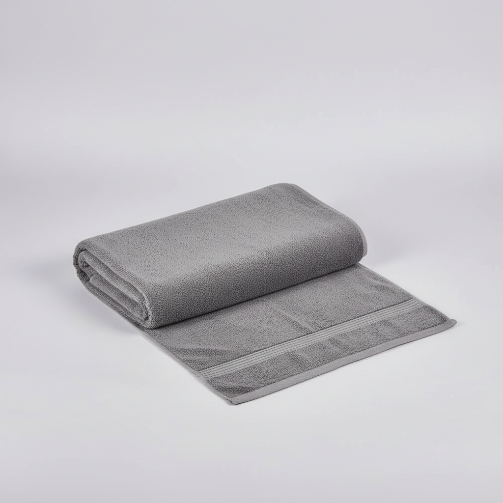Two-piece extra large absorbent microfiber bath towel set in charcoal gray, soft and quick-dry for bathroom essentials.