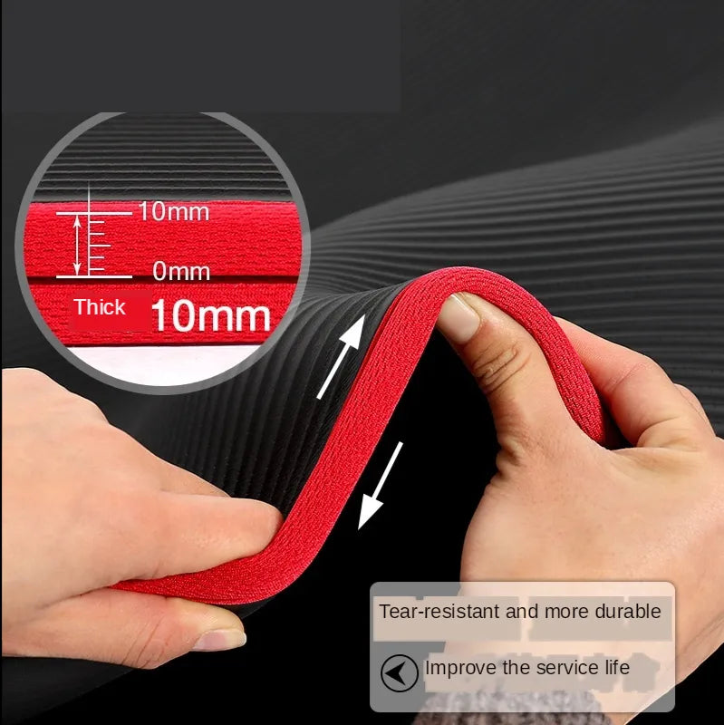 Durable eco-friendly yoga mat. Thick cushioning & anti-slip grip for yoga, Pilates, and exercise.