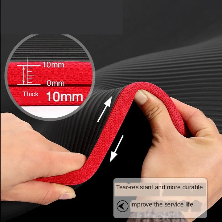Premium extra thick yoga mat for superior comfort, non-slip for all your fitness exercises.