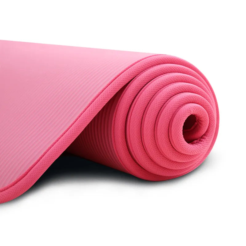 Non-slip extra thick pilates mat providing enhanced comfort for stretching & core workouts.