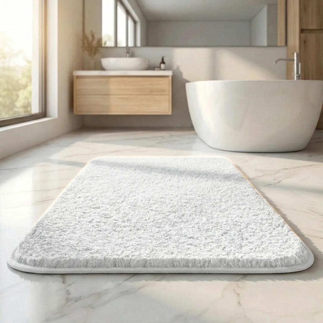 Luxury extra thick bath mat. Cloudstepper comfort, absorbent, non-slip, and machine washable.