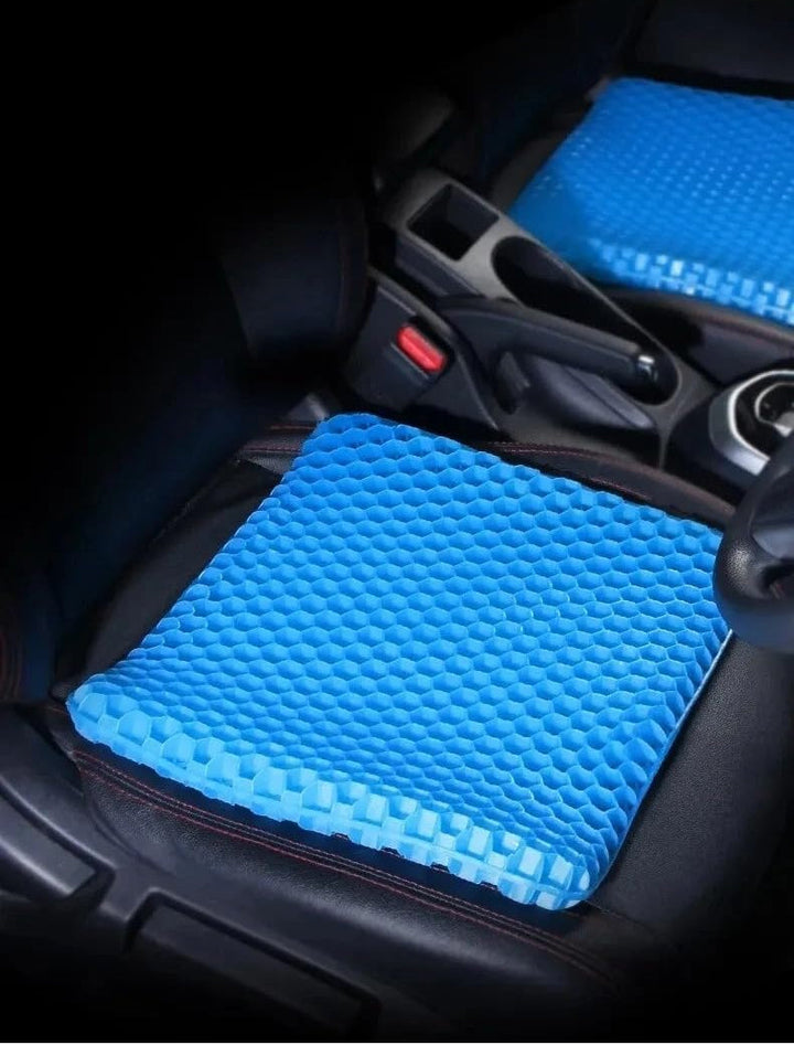 Ergonomic cooling gel seat cushion for office chairs, providing extra-thick comfort and support.