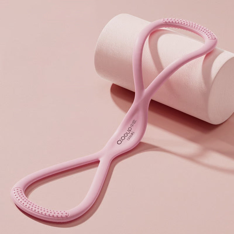 Figure 8 resistance band for full body workout. Ideal for strength training, flexibility & body sculpting at home.