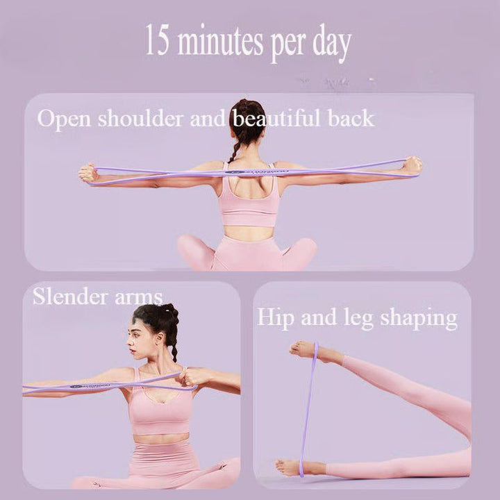 Improve posture with this Figure 8 resistance band. Perfect for upper body strength, flexibility & back support.