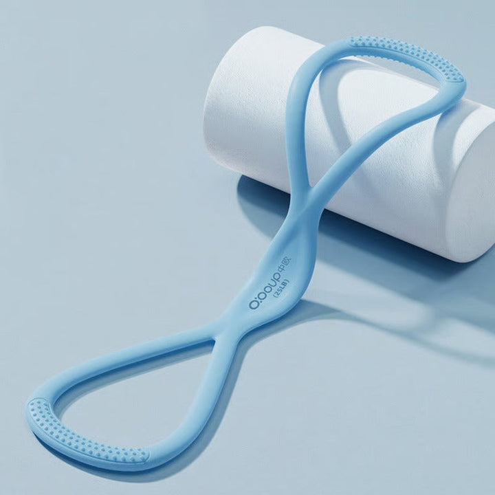 Versatile Figure 8 resistance band for strength training, stretching, and body sculpting. A complete workout tool.