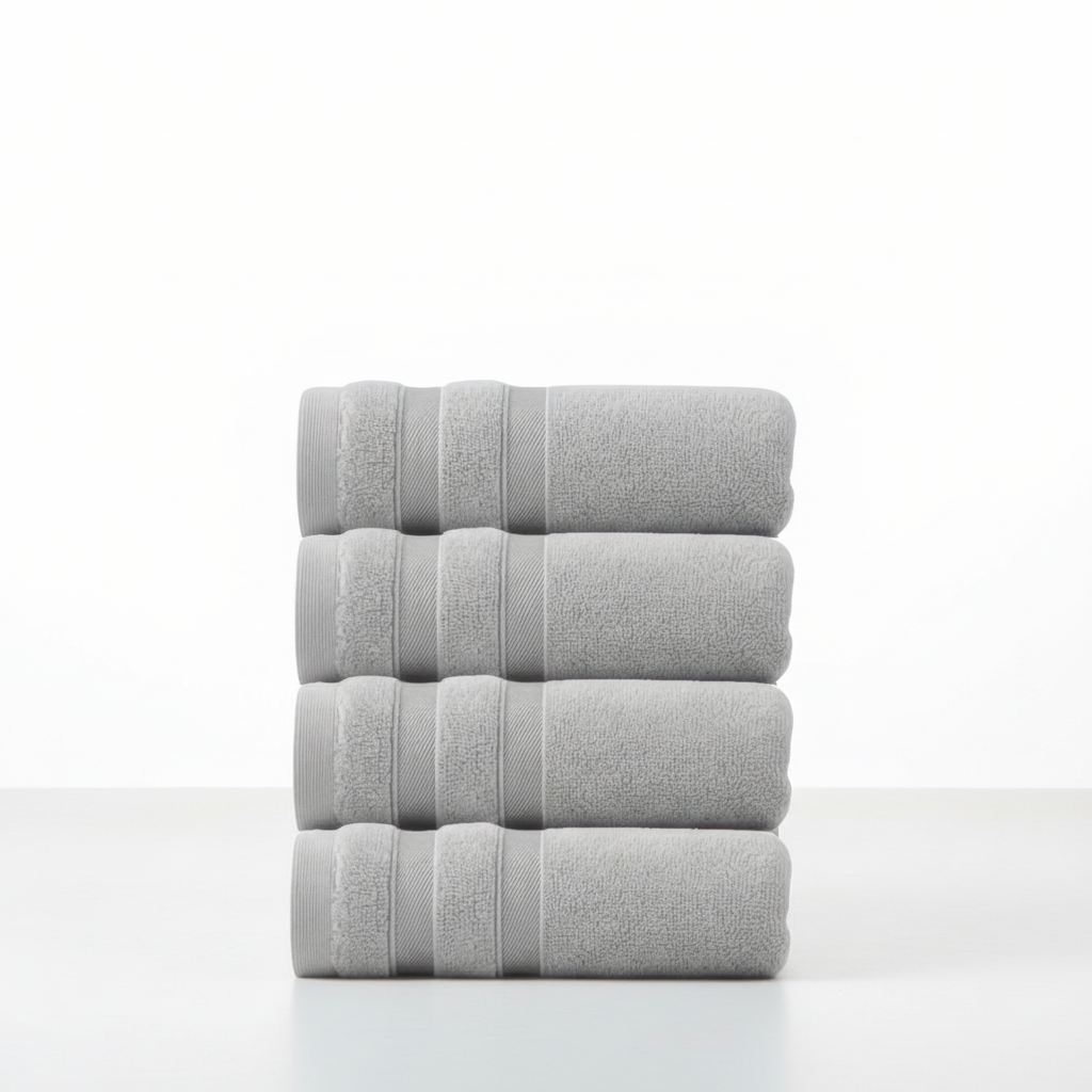 Detail shot of the striped pattern on a FineTowel bamboo bath towel, highlighting quality