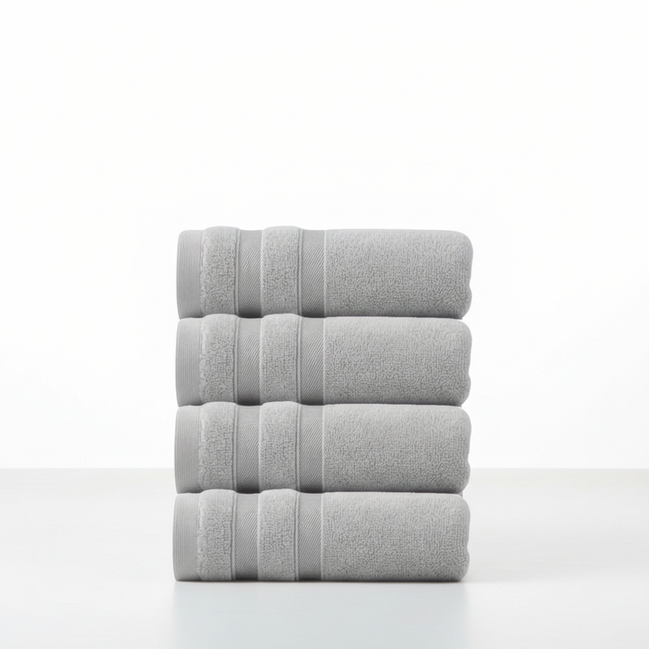 Detail shot of the striped pattern on a FineTowel bamboo bath towel, highlighting quality