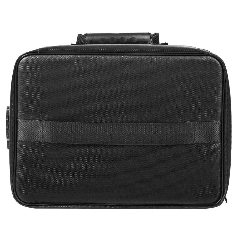 Unisex fireproof waterproof document bag with lock, providing secure & portable storage for passports, cash, valuables.