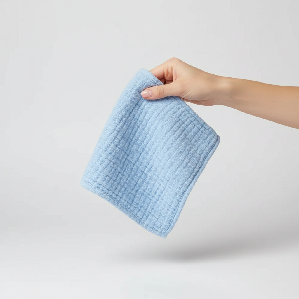 Absorbent 5-pack mini cotton towels for children, soft and durable for kitchen tasks or crafts.