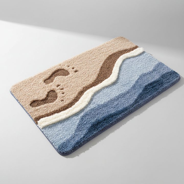 Unisex FjordFluff soft bath mat, non-slip, absorbing moisture after a shower, elegant design.