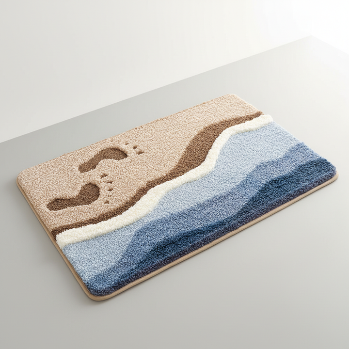 Luxurious FjordFluff bath rug, plush and soft, perfect non-slip home decor for any bathroom.