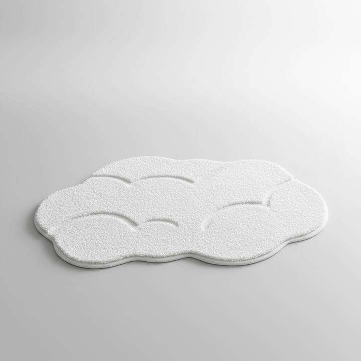 FjordFluff soft floor mat, plush and non-slip, a luxurious and absorbent addition to any bathroom.