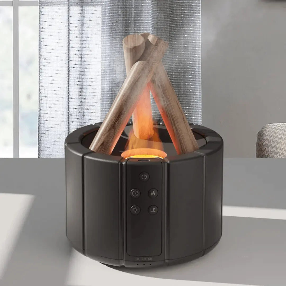 Silent FlameMist air humidifier & essential oil diffuser improving indoor air quality for ultimate wellness & relaxation.