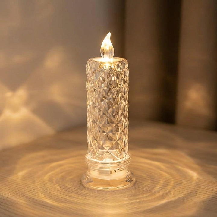 Flarisca flameless LED candle lamp, decorative ambient lighting with remote for home decor