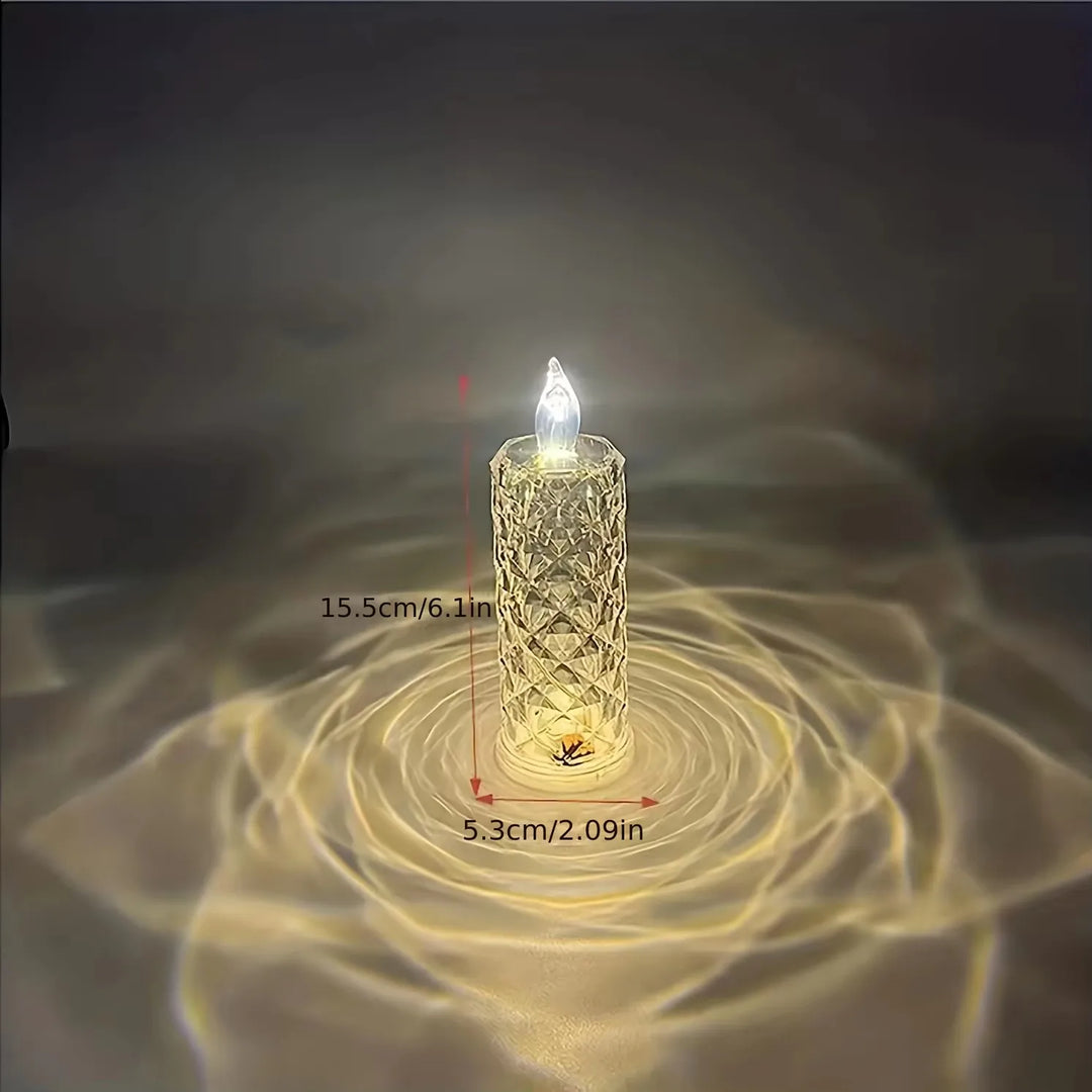 Flarisca decorative LED candle lamp provides warm ambient light, a perfect gift or table lamp