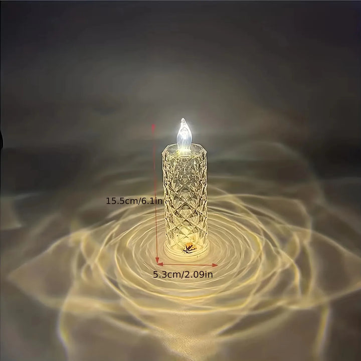 Flarisca decorative LED candle lamp provides warm ambient light, a perfect gift or table lamp