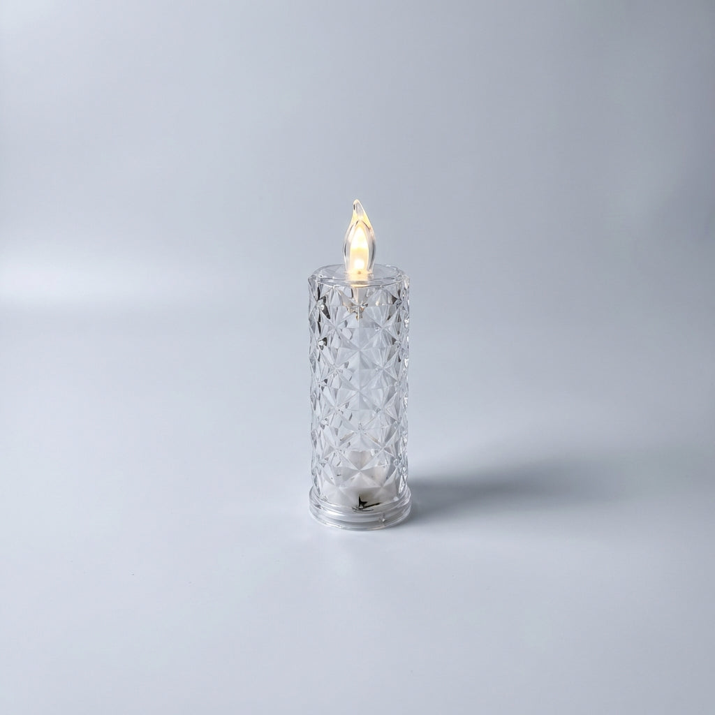 Enjoy safe, decorative lighting with a Flarisca flameless LED candle lamp, remote controlled